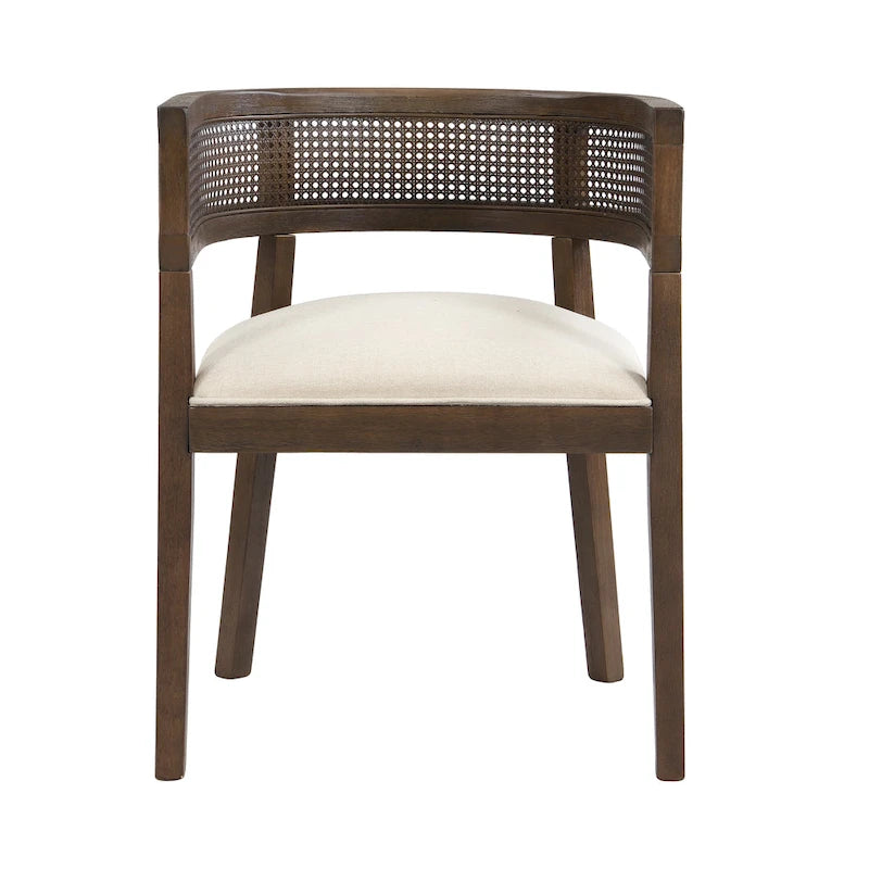 Halea Farmhouse Rubberwood Dining Chairs with Cane Back (Set of 2) by Christopher Knight Home