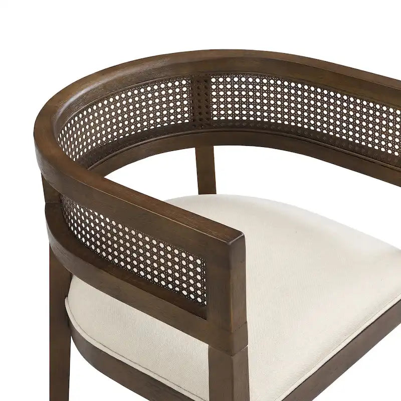 Halea Farmhouse Rubberwood Dining Chairs with Cane Back (Set of 2) by Christopher Knight Home