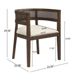 Halea Farmhouse Rubberwood Dining Chairs with Cane Back (Set of 2) by Christopher Knight Home