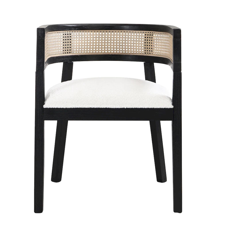 Halea Farmhouse Rubberwood Dining Chairs with Cane Back (Set of 2) by Christopher Knight Home