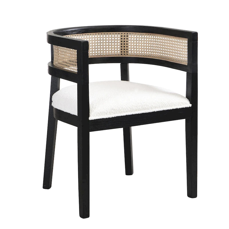Halea Farmhouse Rubberwood Dining Chairs with Cane Back (Set of 2) by Christopher Knight Home