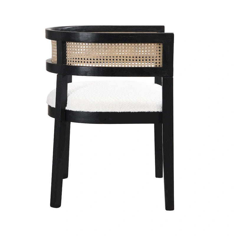 Halea Farmhouse Rubberwood Dining Chairs with Cane Back (Set of 2) by Christopher Knight Home