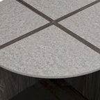 GDFStudio - Mason 4-Piece Industrial Round Coffee Table with 2-Tier Storage