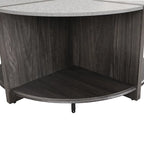 GDFStudio - Mason 4-Piece Industrial Round Coffee Table with 2-Tier Storage