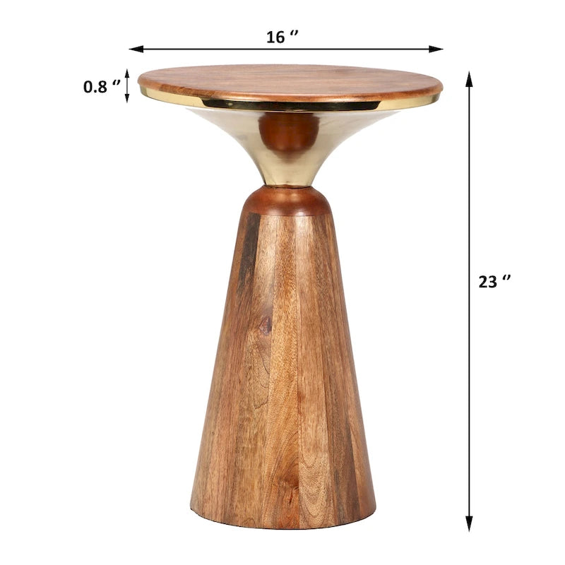 Christopher Knight Home Mango Wood and Metal End Table