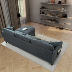 Tala Sectional Sofa Couch with Ottoman and Removable Cushion by GDFStudio