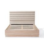 Christopher Knight Home Queen Platform Bed Frame with Upholstered Headboard