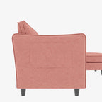 Christopher Knight Home - Benjamin Spacious 3-Seater L-Shaped Sofa with Movable Ottoman and Storage Pockets