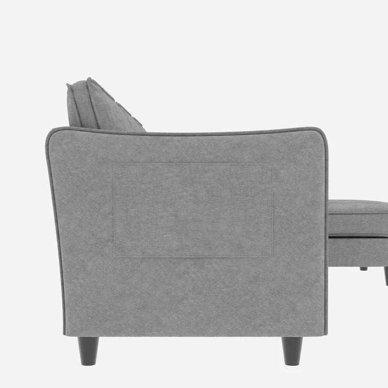 Christopher Knight Home - Benjamin Spacious 3-Seater L-Shaped Sofa with Movable Ottoman and Storage Pockets