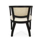 Currant Cane Upholstered Rubberwood Dining Chairs by Christopher Knight Home- Set of 2