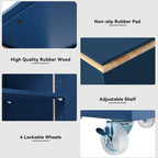 Randy Rolling Kitchen Island With Extended Table