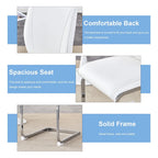 Modern Set of 2 Dining Chairs with PU Backrest High-Density Foam Seat Arched Metal Legs, for Dining Room Living Room Bedroom