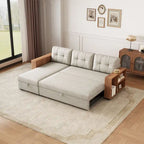 GDFStudio - Vinnas Convertible Sectional Sofa with Pull-Out Bed and Hidden Storage Chaise