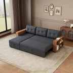 GDFStudio - Vinnas Convertible Sectional Sofa with Pull-Out Bed and Hidden Storage Chaise