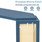53 Arrow Console Table with Woven Rattan