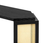 53 Arrow Console Table with Woven Rattan