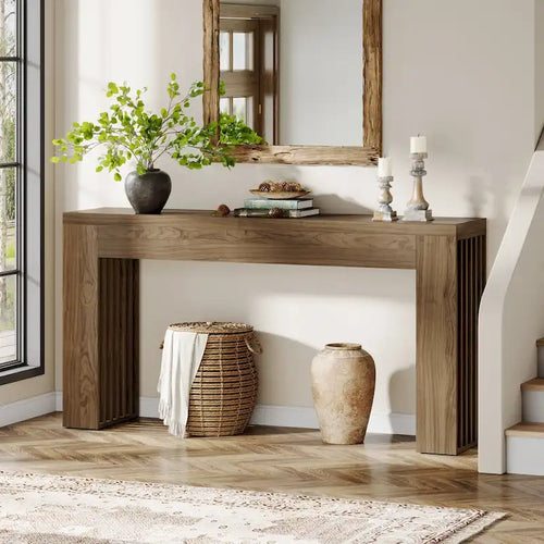 59-Inch Console Table for Living Room, Farmhouse Entryway Table