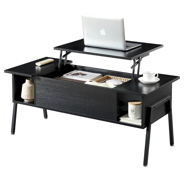 VECELO 3-piece Coffee Table Set,Lift Top Coffee Table with Hidden Storage and Nightstands Set of 2