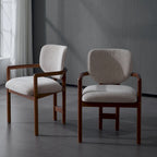 Upholstered Dining Chairs Set of 2, Side Chairs with Rubber Wood Legs, 300 LBS Weight Capacity