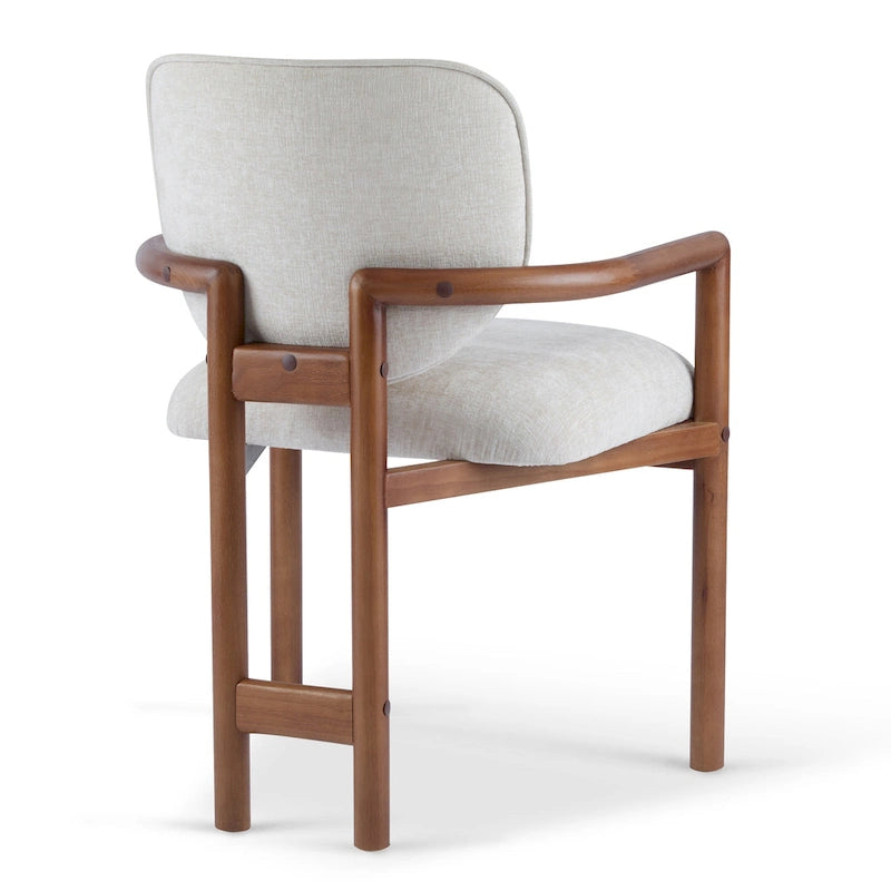 Upholstered Dining Chairs Set of 2, Side Chairs with Rubber Wood Legs, 300 LBS Weight Capacity