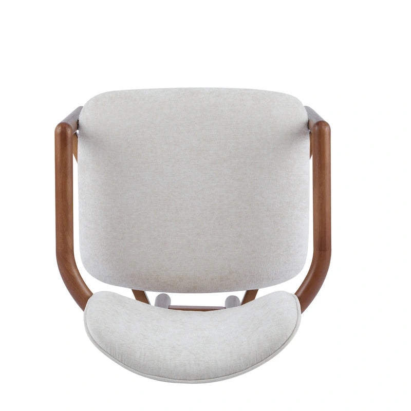 Upholstered Dining Chairs Set of 2, Side Chairs with Rubber Wood Legs, 300 LBS Weight Capacity