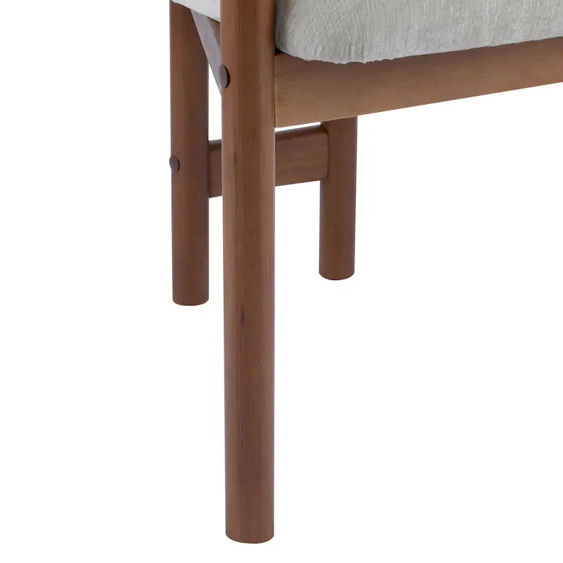 Upholstered Dining Chairs Set of 2, Side Chairs with Rubber Wood Legs, 300 LBS Weight Capacity