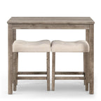 3-Piece Counter Height Dining Set Small Apartment Dining Table and Chair Sets with Button-Tufted Upholstered Stools for Kitchen