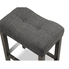 3-Piece Counter Height Dining Set Small Apartment Dining Table and Chair Sets with Button-Tufted Upholstered Stools for Kitchen