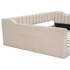 Full XL Velvet Daybed with Storage