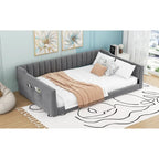 Full XL Velvet Daybed with Storage