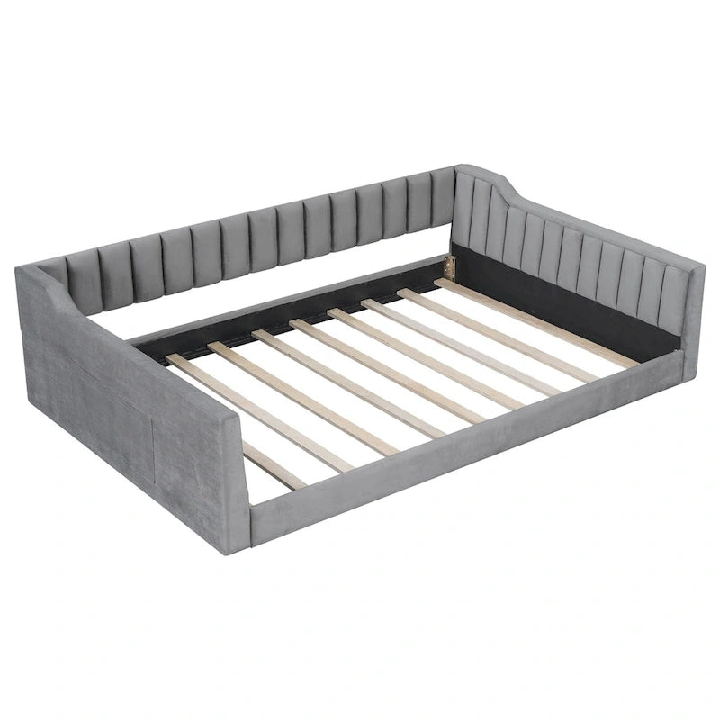 Full XL Velvet Daybed with Storage