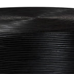 Tokyo Laminated Natural Rattan Coffee Table - Handcrafted Drum Table for Living Room, Coastal Boho Style Furniture