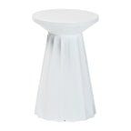 Ulmer Metal Scalloped Side Table - Modern Round Accent Table for Indoor or Semi-Outdoor Use