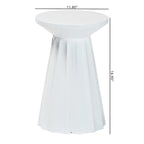 Ulmer Metal Scalloped Side Table - Modern Round Accent Table for Indoor or Semi-Outdoor Use