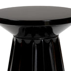 Ulmer Metal Scalloped Side Table - Modern Round Accent Table for Indoor or Semi-Outdoor Use