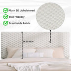 Queen Platform Bed with Adjustable Headboard, Dove Fabric