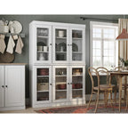 Palace Imports 100% Solid Wood 48.5 Pantry China Cabinet with Clear Glass Doors and Adjustable Shelves