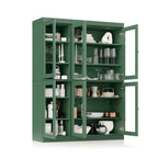 Palace Imports 100% Solid Wood 48.5 Pantry China Cabinet with Clear Glass Doors and Adjustable Shelves