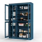 Palace Imports 100% Solid Wood 48.5 Pantry China Cabinet with Clear Glass Doors and Adjustable Shelves