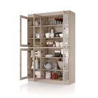 Palace Imports 100% Solid Wood 48.5 Pantry China Cabinet with Clear Glass Doors and Adjustable Shelves