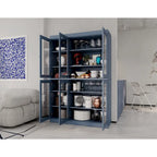 Palace Imports 100% Solid Wood 48.5 Pantry China Cabinet with Clear Glass Doors and Adjustable Shelves