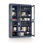 Palace Imports 100% Solid Wood 48.5 Pantry China Cabinet with Clear Glass Doors and Adjustable Shelves