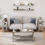 Farmhouse End Table, 3 Tier Rustic Side Table