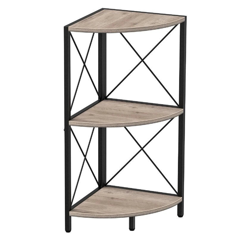 Corner Shelf with Metal Frame - 11.8D x 11.8W x 26.9H