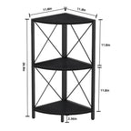 Corner Shelf with Metal Frame - 11.8D x 11.8W x 26.9H