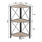Corner Shelf with Metal Frame - 11.8D x 11.8W x 26.9H