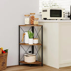Corner Shelf with Metal Frame - 11.8D x 11.8W x 26.9H
