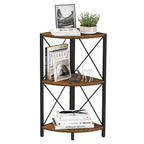Corner Shelf with Metal Frame - 11.8D x 11.8W x 26.9H