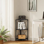 Corner Shelf with Metal Frame - 11.8D x 11.8W x 26.9H