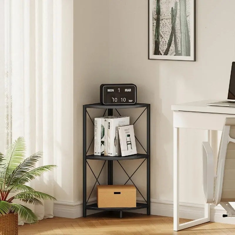 Corner Shelf with Metal Frame - 11.8D x 11.8W x 26.9H